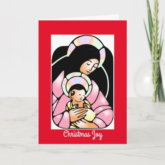 Christmas Joy Mosaic Feiertagskarte (Vorderseite)