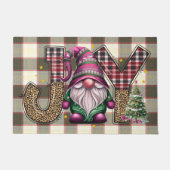 Christmas Joy Nordic Gnome Kariert Girly Fußmatte (Vorderseite)