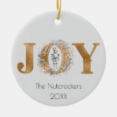 Christmas Joy Nutcracker Watercolor Foto Keramik Ornament (Vorne)