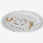 Christmas Joy Nutcracker Watercolor Pappteller (Schrägansicht)