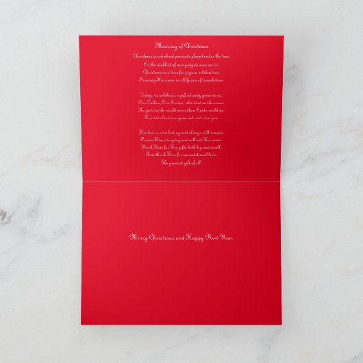 Christmas Joy Poetry Dankeskarte (Innenseite)