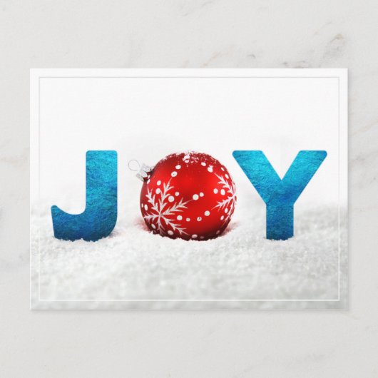 Christmas Joy Postcard Feiertagspostkarte (Vorderseite)