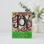 Christmas Joy ~ Postcard Feiertagspostkarte (Stehend Vorderseite)