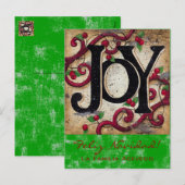 Christmas Joy ~ Postcard Feiertagspostkarte (Vorne/Hinten)