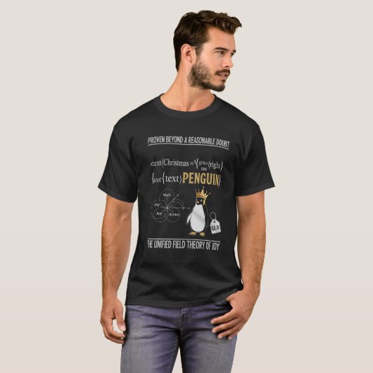 Christmas Joy Proven By Penguin Math T-Shirt (Vorne ganz)