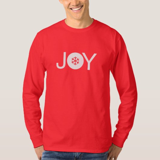Christmas Joy Red and White Long Sleeve T - Shirt (Vorderseite)