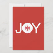Christmas Joy Red Christmas Card Feiertagskarte (Vorderseite)