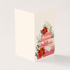 Christmas Joy red poinsettia personalisieren