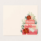 Christmas Joy red poinsettia personalisieren (Außenseite Aufgefaltet)