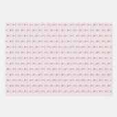 Christmas Joy Red Wrapping Paper Geschenkpapier Set (Vorderseite 3)