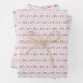 Christmas Joy Red Wrapping Paper Geschenkpapier Set (Beispiel)