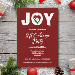 Christmas Joy Secret Santa Gift Exchange Party Einladung<br><div class="desc">Christmas Joy Secret Santa Gift Exchange Party Einladung</div>