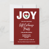 Christmas Joy Secret Santa Gift Exchange Party Einladung (Vorderseite)