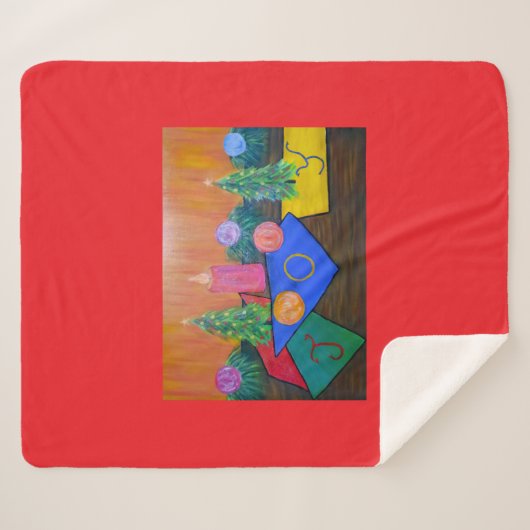 Christmas Joy Sherpadecke (Vorderseite (Horizontal))