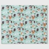 Christmas Joy Snowflake Niedliche Foto Collage Min Geschenkpapier (Flach)