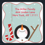 Christmas Joy Snowman Address Labels Stickers<br><div class="desc">Christmas Joy Snowman Address Labels Stickers</div>