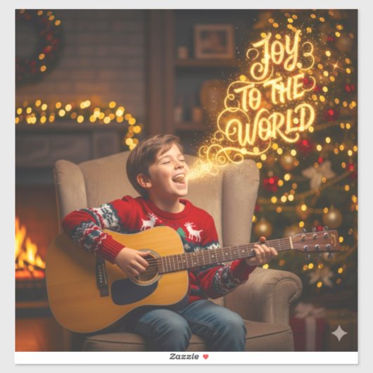 CHRISTMAS JOY THEME SINGING KIDS AUFKLEBER (Blatt)