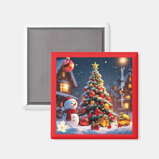 "Christmas Joy Unfolds" Magnet (Vorderseite/Rückseite)