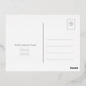 Christmas JOY Wreath Business Folien Feiertagspostkarte (Rückseite)