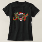 Christmas Joy Zwarf Strumpf Black Mops T-Shirt (Design vorne)