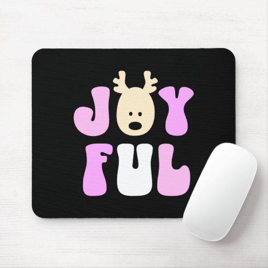 Christmas Joyful Colorful Festive Kids Mousepad (Mit Mouse)