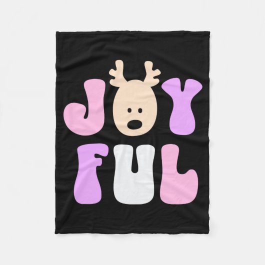 Christmas Joyful Colorful Festive Kids T Shirt Fleecedecke (Vorderseite)