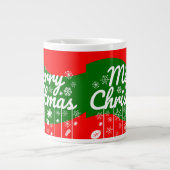 Christmas Jumbo Mug – White Ornaments Jumbo-Tasse (Vorderseite)