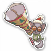 Christmas Jumper & Hat Niedlicher Cartoon Bush Bab Aufkleber (Vorderseite)