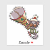 Christmas Jumper & Hat Niedlicher Cartoon Bush Bab Aufkleber (Blatt)