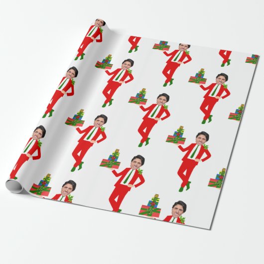 christmas justin trudeau geschenkpapier (Ungerollt)