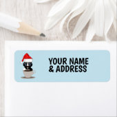 CHRISTMAS KAFFEE CAT-RÜCKSENDEADRESSEN-AUFKLEBER (Insitu)