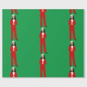 Christmas kamala harris santa clus geschenkpapier (Flach)