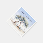 Christmas Kangaroo Koalas Platypus Gumtree Baubles Serviette (Ecke)