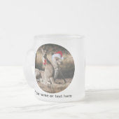 Christmas Kangaroos Australian Style Mattglastasse (Vorderseite Links)