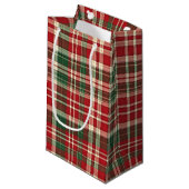Christmas Kariert 01-GIFT BAG S Kleine Geschenktüte (Vorderseite Schrägansicht)