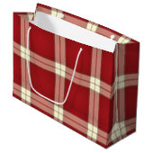 Christmas Kariert 02-GIFT BAG L Große Geschenktüte (Vorderseite Schrägansicht)