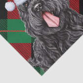 Christmas Kariert Black Russian Terrier Dog Seidenpapier (Ausschnitt)