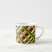 Christmas Kariert Diagonal Espressotasse (Rechts)