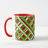 Christmas Kariert Diagonal Tasse (Links)