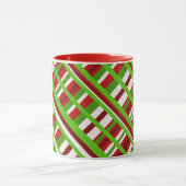 Christmas Kariert Diagonal Tasse (Zentrum)