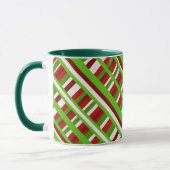 Christmas Kariert Diagonal Tasse (Links)
