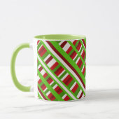 Christmas Kariert Diagonal Tasse (Links)
