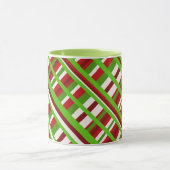 Christmas Kariert Diagonal Tasse (Zentrum)