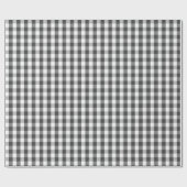 Christmas Kariert Grau und White Buffalo Karo Geschenkpapier (Flach)