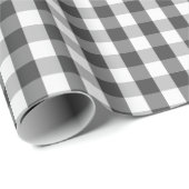 Christmas Kariert Grau und White Buffalo Karo Geschenkpapier (Rolleneckpunkt)