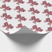 Christmas Kariert Tartan Bow Geschenkpapier (Ecke)