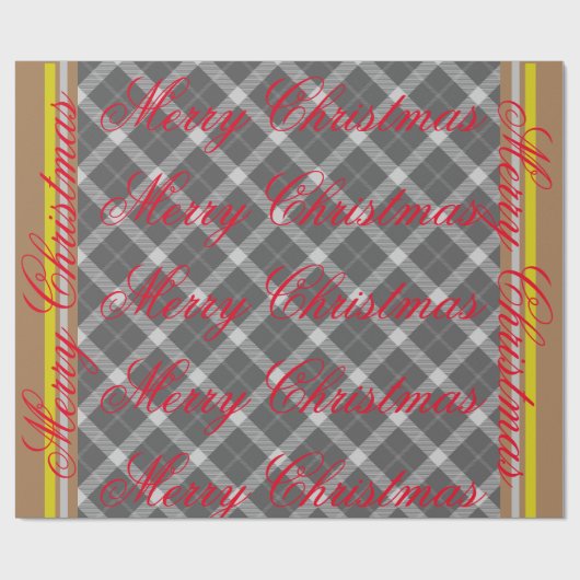 CHRISTMAS KARIERTE Geschenkpackung | m3galleryStud Geschenkpapier (Flach)