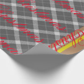 CHRISTMAS KARIERTE Geschenkpackung | m3galleryStud Geschenkpapier (Ecke)