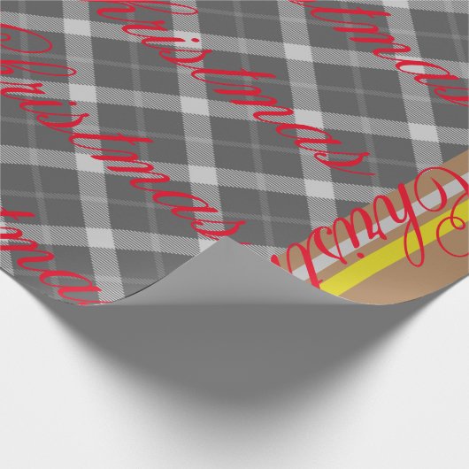 CHRISTMAS KARIERTE Geschenkpackung | m3galleryStud Geschenkpapier (Ecke)