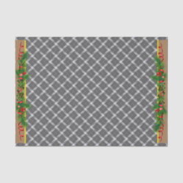 CHRISTMAS KARIERTE Geschenkpackung Seidenpapier